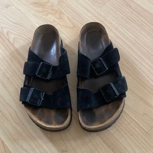 Birkenstock suede Arizona sandals